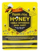 FarmStay Visible Difference Mask Sheet Honey 23 мл Восстанавливающая маска с прополисом