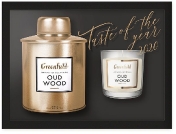 Greenfield Набор "Листовой чай Гринфилд Оud Wood с ароматической свечой" 80 г