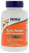 Now Acid Relief Chew Enzymes Добавка для снижения кислотности с ферментами, 60 жевательных таблеток