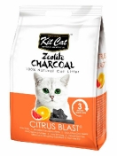 Kit Cat Zeolite Charcoal Citrus Blast Кит Кэт цеолитовый комкующийся наполнитель с ароматом цитруса 4 кг