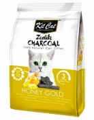 Kit Cat Zeolite Charcoal Honey Gold Кит Кэт цеолитовый комкующийся наполнитель медовый с золотыми крупинками 4 кг