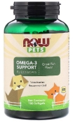 Now Pets Omega 3 Омега-3 для собак/кошек, 180 гелевых капсул