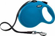 Flexi Рулетка-ремень для собак до 50кг, 8м, голубая (New Classic L Tape 8 m, blue) 600 г