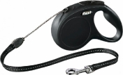Flexi Рулетка-трос для собак до 20кг, 5м, черная (New Classic M cord black) 320 г