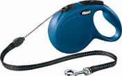 Flexi Рулетка-трос для собак до 20кг, 8м, голубая (New Classic M cord blue) 350 г