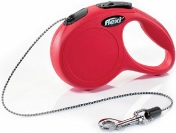 Flexi Рулетка-трос для собак до 8кг, 3м, красная (New Classic Xs cord red) 100 г