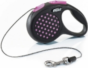 Flexi Рулетка-трос для собак до 8кг, 3м, розовая (Design Xs Cord 3 m, pink ) 100 г