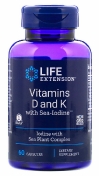 LifeExtension Vitamins D and K with Sea-Iodine 60 капсул