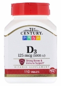 21st Century D3 5000 Iu 110 таблеток