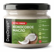 DopDrops 100% Кокосовое масло первого холодного отжима, нерафинированное 250 мл