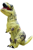 Надувной костюм динозавра T-Rex Желтый