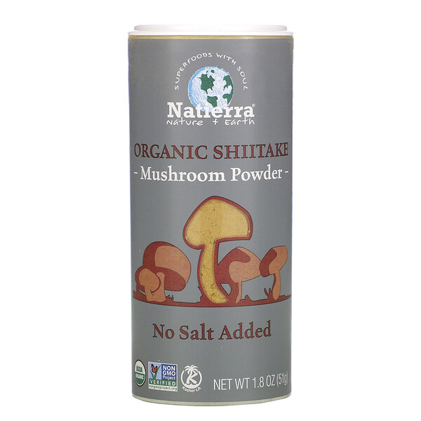 Natierra Organic Shiitake Mushroom Powder 1.8 oz (51 g)