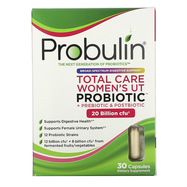 Probulin Total Care Women’s UT Probiotic 20 Billion CFU 30 Capsules