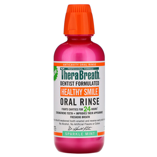 TheraBreath Healthy Smile Oral Rinse Sparkle Mint 16 fl oz (473 ml)