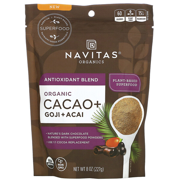 Navitas Organics Antioxidant Blend Organic Cacao + Goji + Acai 8 oz (227 g)