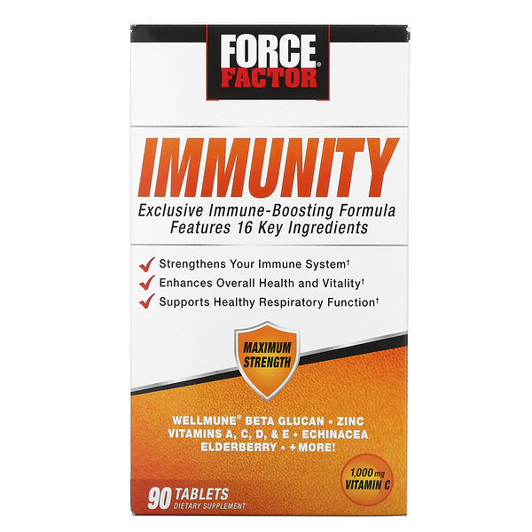 Force Factor Immunity 1 000 mg 90 Tablets