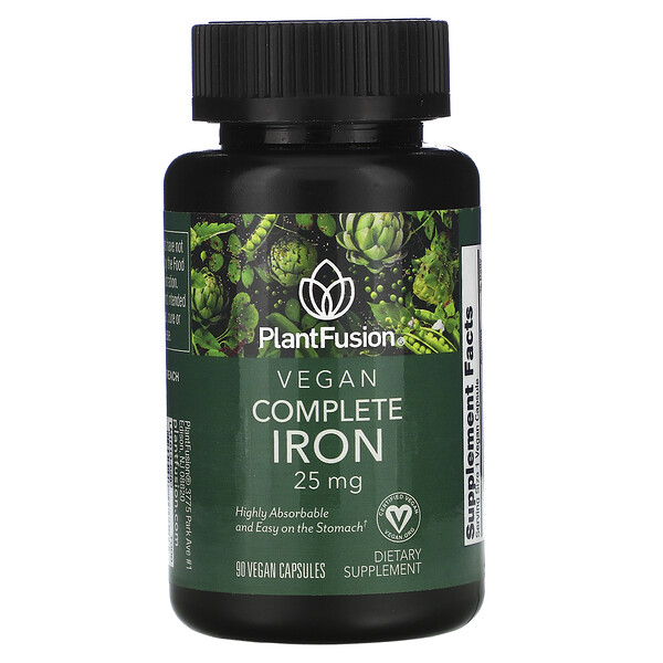 PlantFusion Vegan Complete Iron 25 mg 90 Vegan Capsules