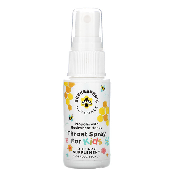 Beekeeper&#x27;s Naturals Propolis Throat Spray for Kids 1.06 fl oz (30ml)