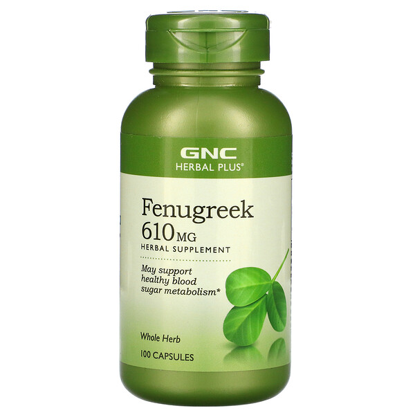 GNC Herbal Plus Fenugreek 610 mg 100 Capsules
