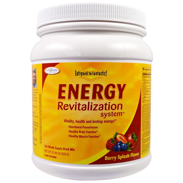 Enzymatic Therapy Fatigued to Fantastic! Energy Revitalization System Berry Splash Flavor 1 3 фунта (609 г)