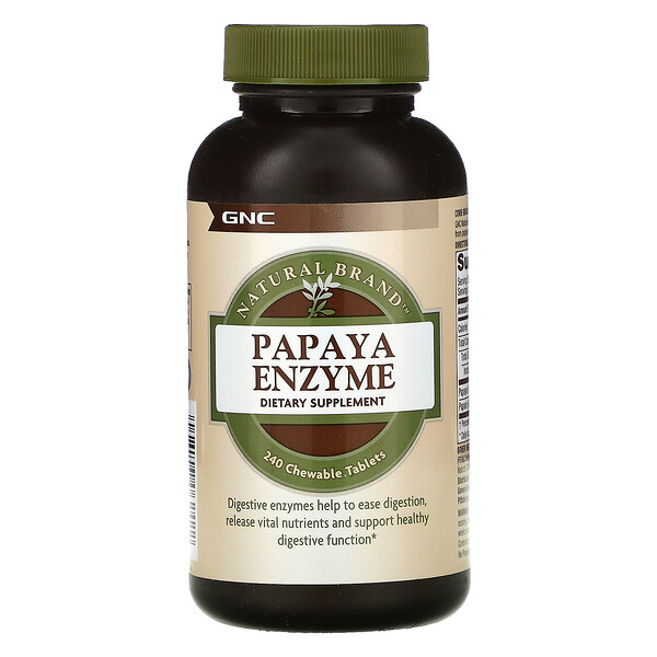 GNC Natural Brand Papaya Enzyme 240 Chewable Tablets