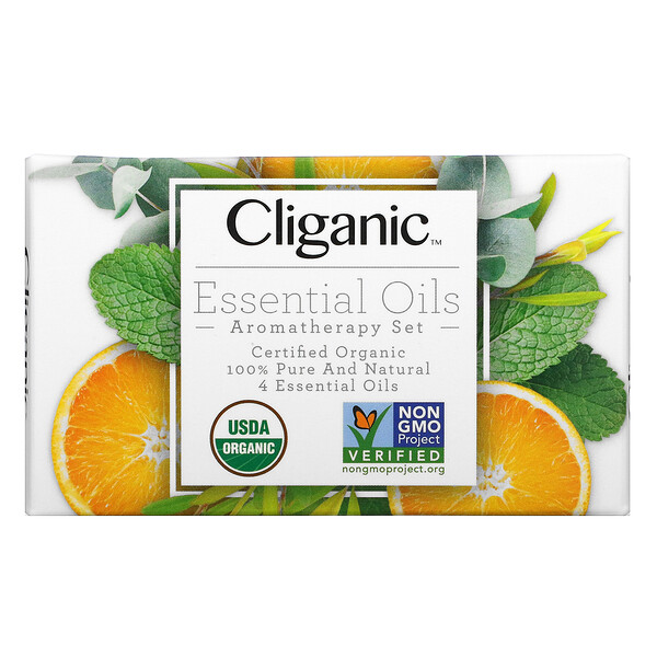 Cliganic Essential Oils Aromatherapy Set 4 Piece Set