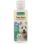 NaturVet Tear Stain средство для удаления пятен от слез с шерсти для животных с алоэ для собак и котов 4 жидк. унции (118 мл)
