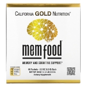 California Gold Nutrition MEM Food для поддержки памяти и когнитивных функций 60 пакетиков по 8 5 г (0 3 унции)