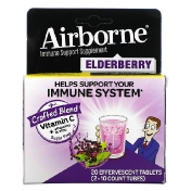 AirBorne Immune Support Supplement Elderberry 2 Tubes 10 Effervescent Tablets Each