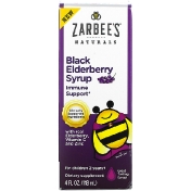 Zarbee&#x27;s Black Elderberry Syrup With Real Elderberry Vitamin C and Zinc For Children 2 Years + 4 fl oz (118 ml)