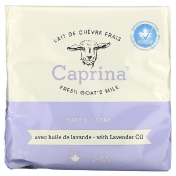 Caprina Fresh Goat&#x27;s Milk Soap Bar Lavender Oil 3 Bars 3.2 oz (90 g)