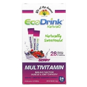Lily of the Desert EcoDrink Naturals Multivitamin Drink Mix Berry 24 Stick Packs 0.21 oz (6 g) Each