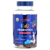 LoveBug Probiotics Kids Probiotics Tummy Gummies Strawberry 2.5 Billion CFU 30 Gummies