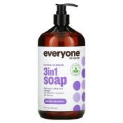 Everyone 3 In 1 Soap Body Wash Bubble Bath Shampoo Vanilla + Lavender 32 fl oz (946 ml)