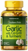 Puritan's Pride Garlic With Co Q-10 & Turmeric 60 капсул