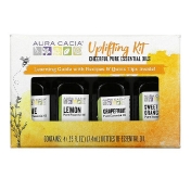 Aura Cacia Uplifting Kit Cheerful Pure Essential Oils 4 Bottles 0.25 fl oz (7.4 ml) Each