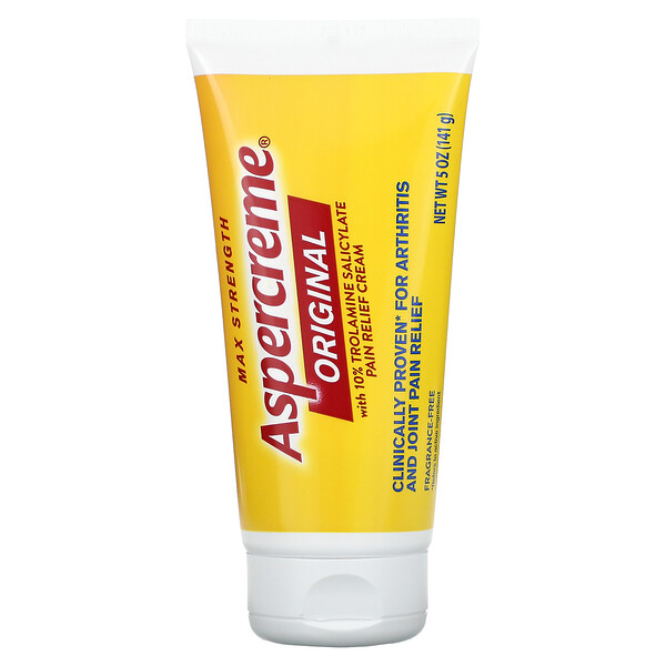 Aspercreme Original Pain Relief Cream with 10% Trolamine Salicylate Max .
