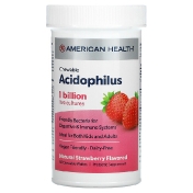 American Health Chewable Acidophilus Natural Strawberry 60 Chewable Wafers