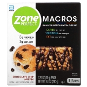 ZonePerfect MACROS Bars кексы с шоколадной крошкой 5 батончиков 50 г (1 76 унции)
