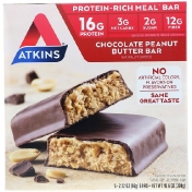 Atkins Батончик для перекуса шоколадно-арахисовое масло 5 батончиков 2 12 унции (60 г) каждый
