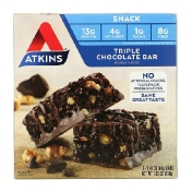 Atkins Snack Triple Chocolate шоколадные батончики 5 батончиков по 40 г (1 41 унции)