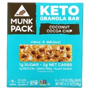 Munk Pack Keto Granola кокосовая и какао-крошка 4 батончика 32 г (1 12 унции)