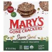 Mary&#x27;s Gone Crackers Super Seed зерновые крекеры базилик и чеснок 156 г (5 5 унции)