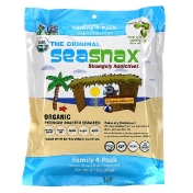 SeaSnax "Classic" Olive Roasted Seaweed Snack Four Pack 5 sheets (.54 oz) Each