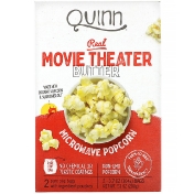 Quinn Popcorn Real Movie Theater попкорн для приготовления в микроволновой печи с маслом 2 пакета 104 г (3 7 унции) каждый