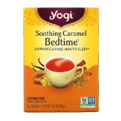 Yogi Tea Bedtime успокаивающая карамель без кофеина 16 чайных пакетиков 30 г (1 07 унций)