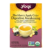Yogi Tea Пробуждение пищеварения чай без кофеина с ежевикой и яблочным сидром 16 чайных пакетиков 29 г (1 02 унции)