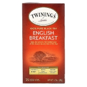 Twinings 100% чистый черный чай «Английский завтрак» 25 чайных пакетиков 50 г (1 76 унции)