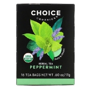 Choice Organic Teas Herbal Tea перечная мята 16 чайных пакетиков 17 г (0 60 унции)