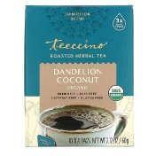 Teeccino Органический жареный травяной чай одуванчик и кокос без кофеина 10 чайных пакетиков 2 12 унции (60 г)